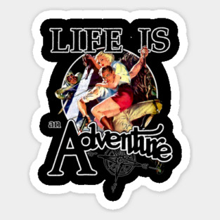 Vintage Worn Distressed Life is an Adventure Tee Magnet