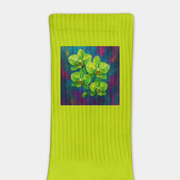 Green Orchid Impasto by Sharafeldin  's Store