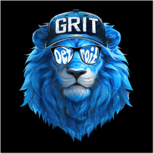 Detroit Lions - Grit Beanie & Shades Posters and Art