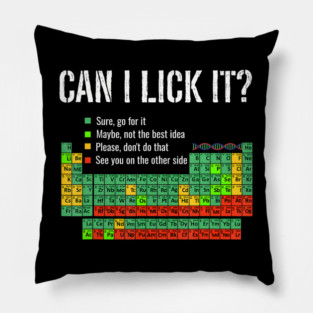 Can I Lick It Periodic Table Science School Pillow