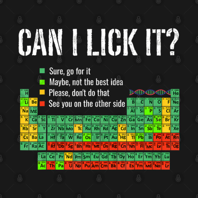 Can I Lick It Periodic Table Science School by Seraphisle