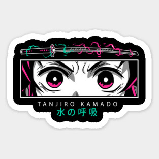 Tanjiro Kamado Eyes - Demon Slayer Sticker