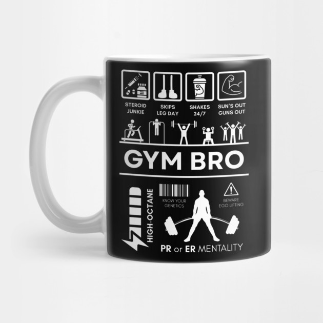 Gym Bro Fitness Humor Warning Label Design by TuncGK