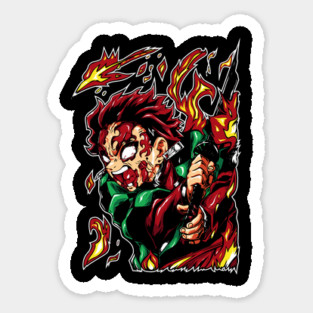 Tanjiro Sun Breathing Form - Kimetsu no Yaiba Sticker