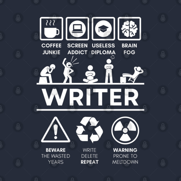 Funny Writer Job Description Office Humor by TuncGK