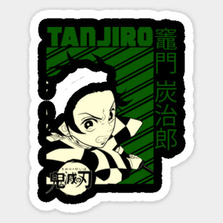 Tanjiro Kamado Green Design - Demon Slayer Sticker