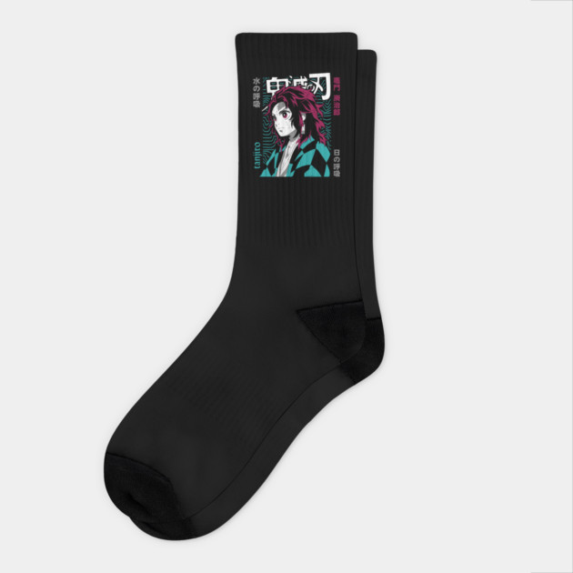 Kamado Tanjiro - Kimetsu no Yaiba Socks by Otaku Vibes