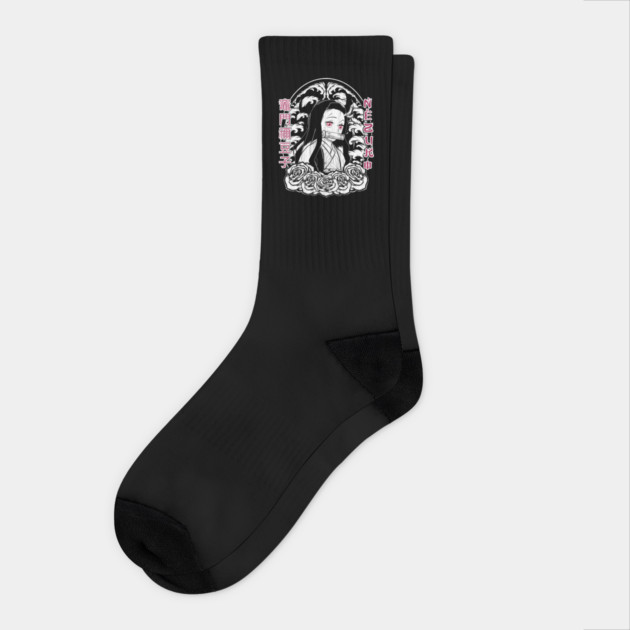 Demon Slayer Nezuko Kamado Silent Strength Socks by Otaku Vibes