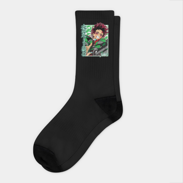 Tanjiro Kamado Hinokami Kagura Demon Slayer Socks by Otaku Vibes