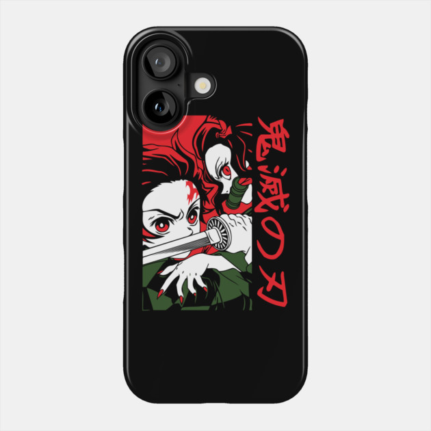 Tanjiro Kamado and Nezuko Phone Case by Otaku Vibes