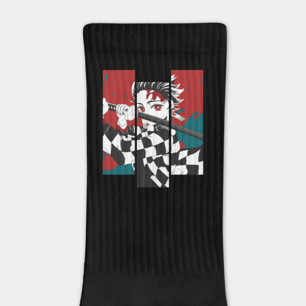 Tanjiro Kamado Red Art - Demon Slayer by Otaku Vibes