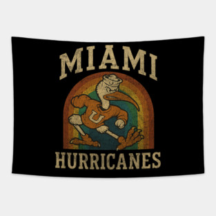 Miami Hurricanes Vintage Retro Tapestry