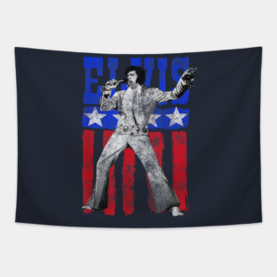 Elvis Presley American Flag Tapestry