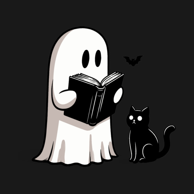 Ghost reading book by CreativeSage