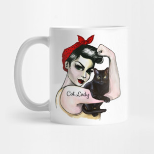 Strong Cat Lady Gift T-shirt For Lover Cat Mug