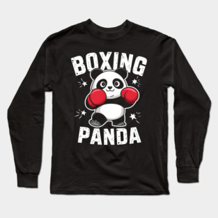 Boxing Panda – Cute Funny Panda Boxer Long Sleeve T-Shirt