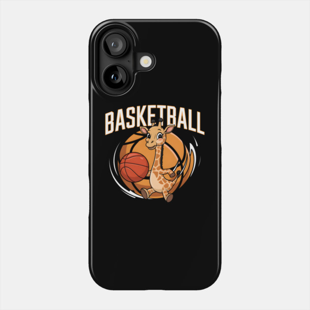 Cute Giraffe Playing Basketball – Funny Sports Animal Phone Case by MakerMind8.2