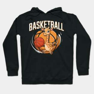 Cute Giraffe Playing Basketball – Funny Sports Animal Hoodie