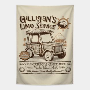 Gilligan's Limo Service Worn Tapestry