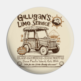 Gilligan's Limo Service Worn Pin