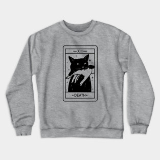 Cat death tarot Crewneck Sweatshirt