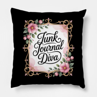 Junk Journal & Scrapbooking Motif for DIY Enthusiast Pillow
