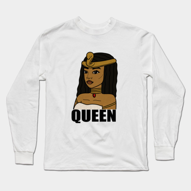 Afro Melanin Queen Black African History Long Sleeve T-Shirt by logiamerch