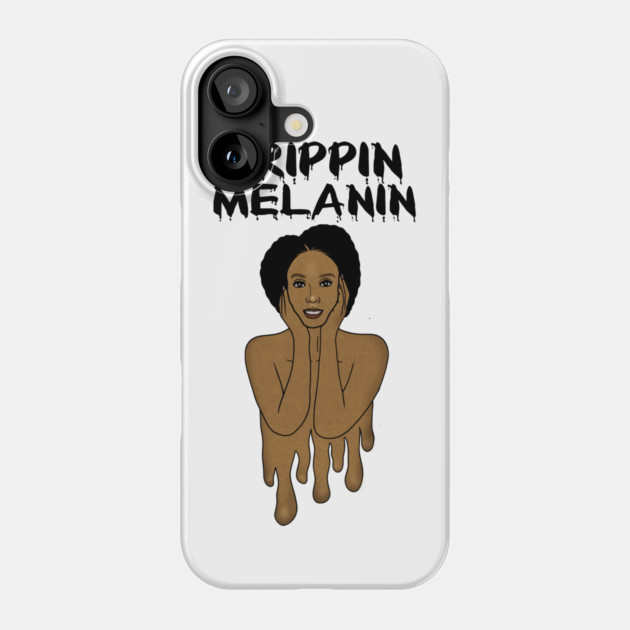 Drippin Melanin Afro Black History Phone Case by logiamerch