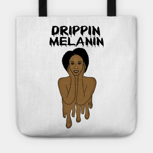 Drippin Melanin Afro Black History Tote by logiamerch