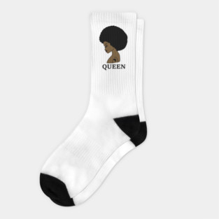Afro Melanin Queen Black African History Socks