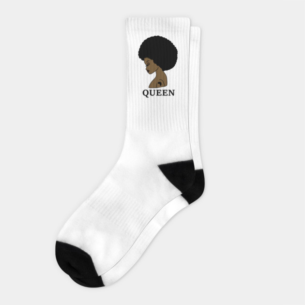 Afro Melanin Queen Black African History Socks by logiamerch
