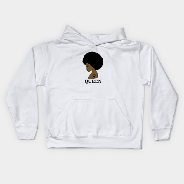 Afro Melanin Queen Black African History Kids Hoodie by logiamerch