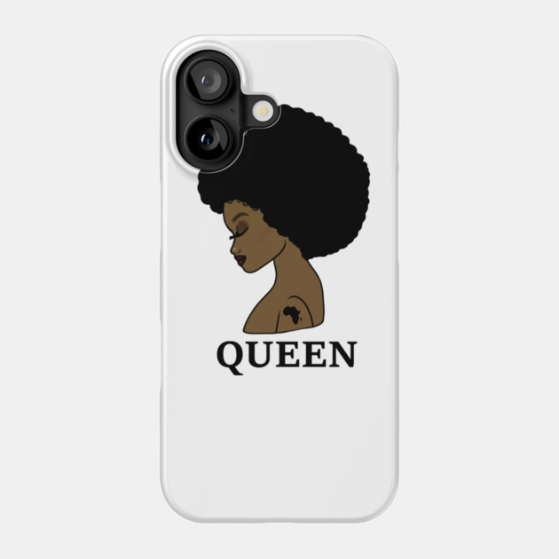 Afro Melanin Queen Black African History Phone Case by logiamerch