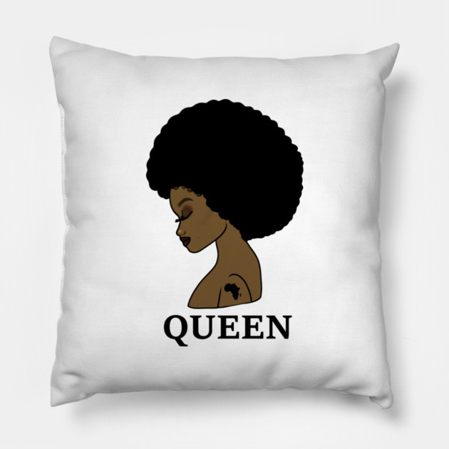 Afro Melanin Queen Black African History Pillow by logiamerch