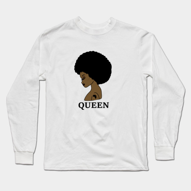 Afro Melanin Queen Black African History Long Sleeve T-Shirt by logiamerch