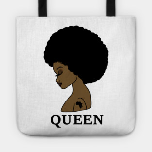 Afro Melanin Queen Black African History Tote