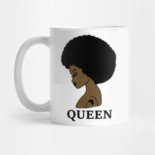 Afro Melanin Queen Black African History Mug