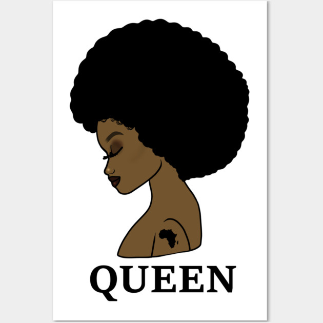 Afro Melanin Queen Black African History Wall Art by logiamerch