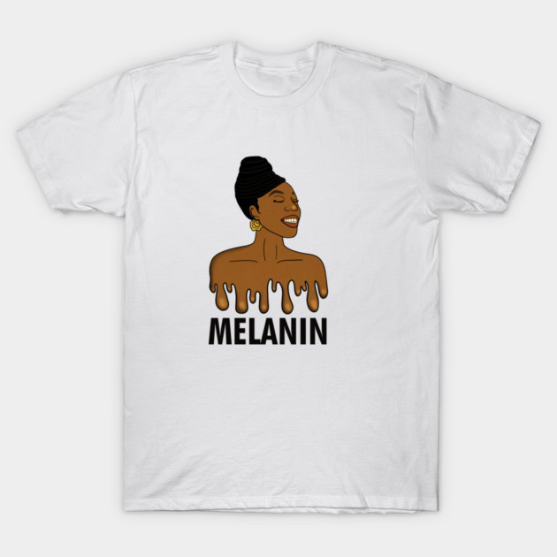 Drippin Melanin Afro Black History T-Shirt by logiamerch