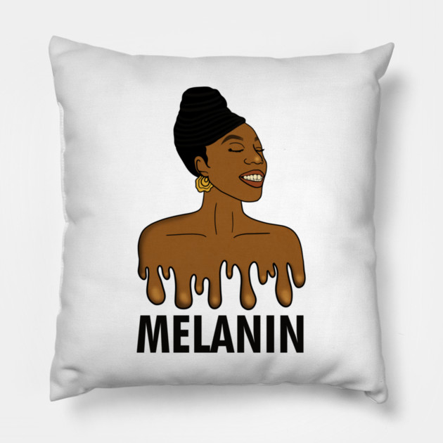 Drippin Melanin Afro Black History Pillow by logiamerch