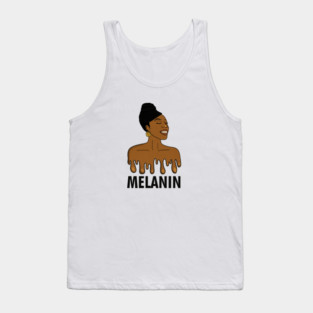 Drippin Melanin Afro Black History Tank Top