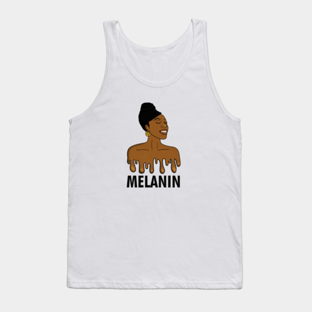 Drippin Melanin Afro Black History Tank Top by logiamerch