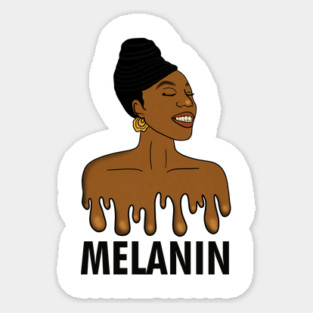 Drippin Melanin Afro Black History Sticker