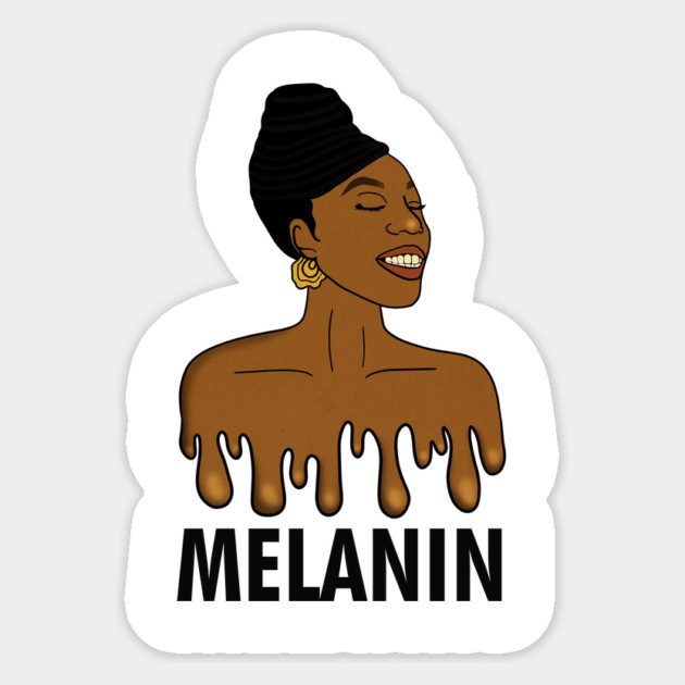 Drippin Melanin Afro Black History Sticker by logiamerch