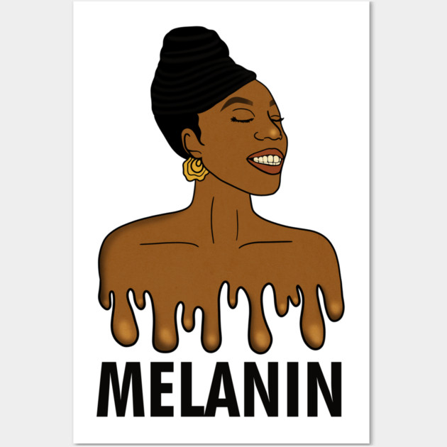 Drippin Melanin Afro Black History Wall Art by logiamerch
