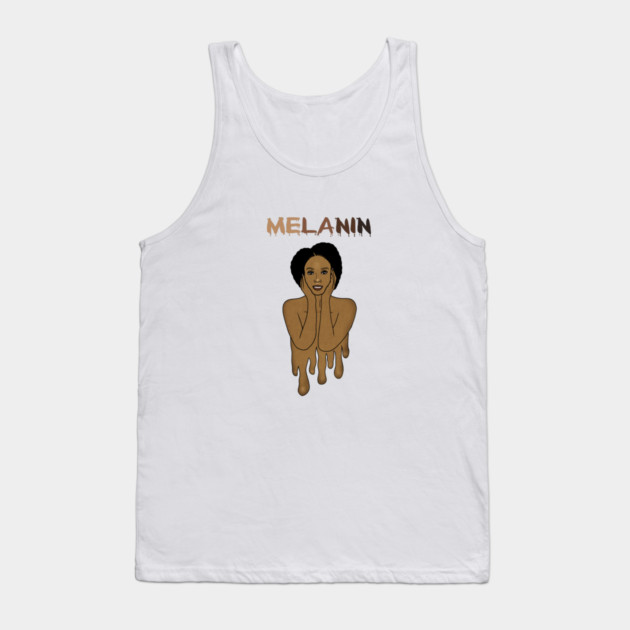 Drippin Melanin Afro Black History Tank Top by logiamerch