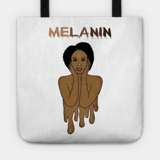 Drippin Melanin Afro Black History Tote by logiamerch