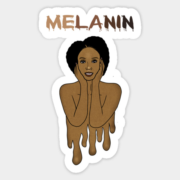 Drippin Melanin Afro Black History Sticker by logiamerch