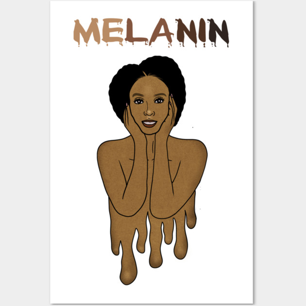 Drippin Melanin Afro Black History Wall Art by logiamerch