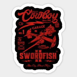 Cowboy Garage Sticker